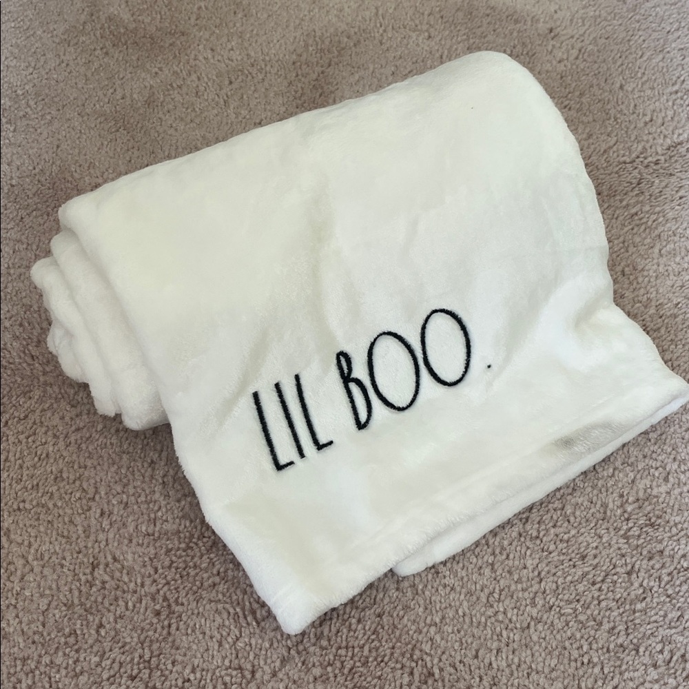 Rae Dunn White 'Lil Boo' Blanket
